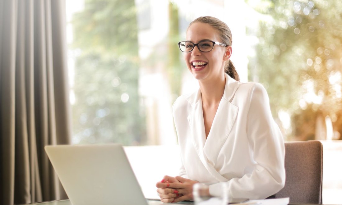 A professional woman at her desk